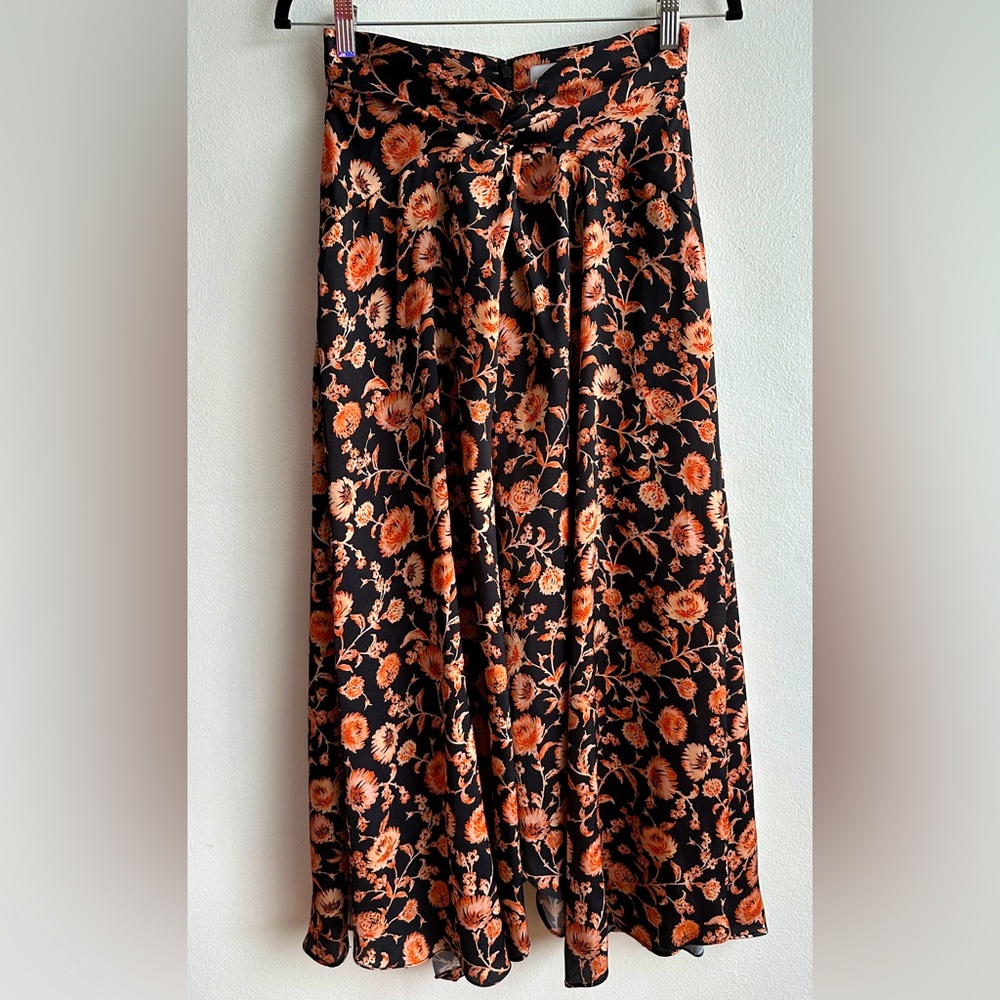 Significant Other Starmist Floral Print Handkerchief Hemline Twist Skirt US 4